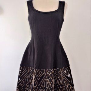 Island/Hawaii Inspired Cut Work Embroidered Dress - Nanette Lepore BELL Shape